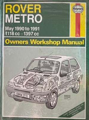 Rover Metro May 1990 to 1991 Owners Workshop Manual