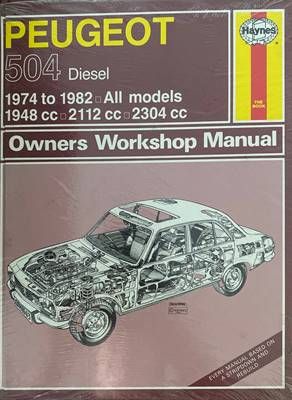 Peugeot 504 Diesel 1974 to 1982. All models Owners Workshop Manual