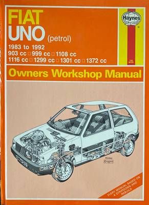 Fiat Uno (petrol) 1983 to 1992 Owners Workshop Manual