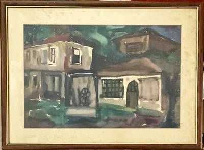 Картина акварел в рамка Картина акварел в рамка