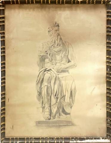 Картина молив, хартия в рамка