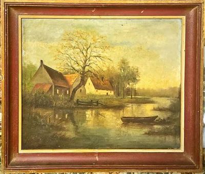 Картина масло,платно в рамка Картина масло,платно в рамка