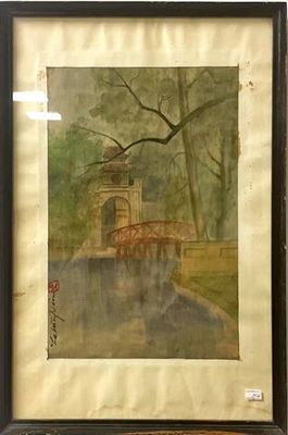 Картина акварел,хартия в рамка Картина акварел,хартия в рамка