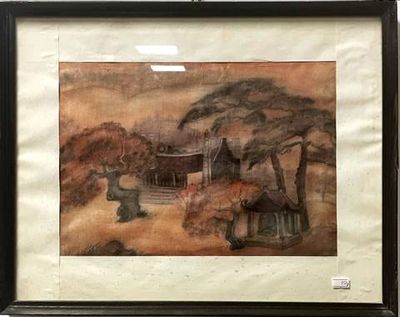 Картина акварел,хартия в рамка Картина акварел,хартия в рамка