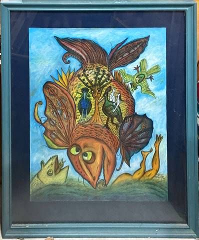 Картина пастел, картон в рамка