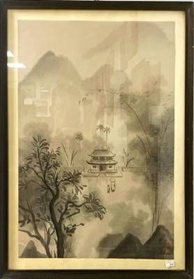 Картина акварел,хартия в рамка Картина акварел,хартия в рамка