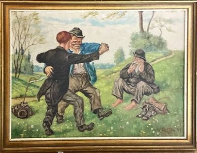 Картина масло, фазер в рамка Картина масло, фазер в рамка