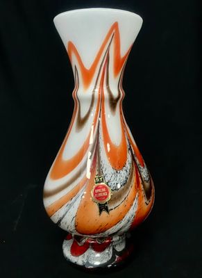 Стъклена ваза Opaline Florence Empoli Italy