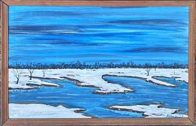 Картина масло, картон в рамка Картина масло, картон в рамка