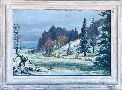 Картина масло, фазер в рамка