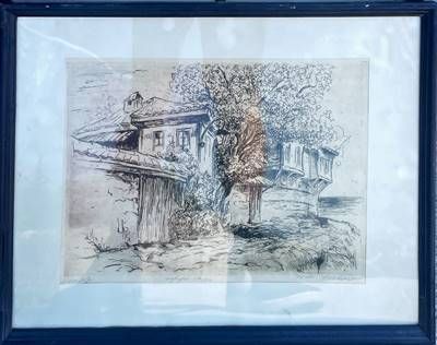 Картина офорт 17/20 в рамка Картина офорт 17/20 в рамка