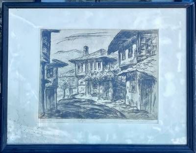 Картина офорт 9/20 в рамка Картина офорт 9/20 в рамка