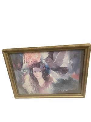 Картина акварел с рамка Картина акварел с рамка