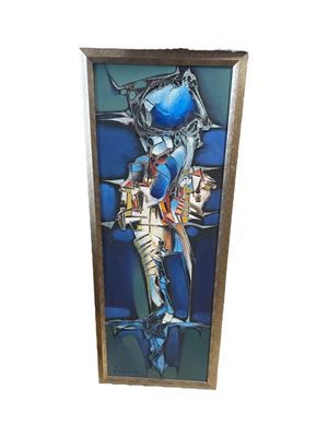 Картина масло, картон с рамка Картина масло, картон с рамка