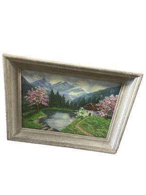 Картина акварел ,картон с рамка Картина акварел ,картон с рамка