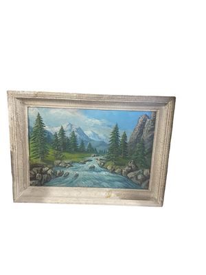 Картина акварел , картон с рамка Картина акварел , картон с рамка