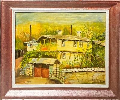 картина акварел, картон в рамка картина акварел, картон в рамка