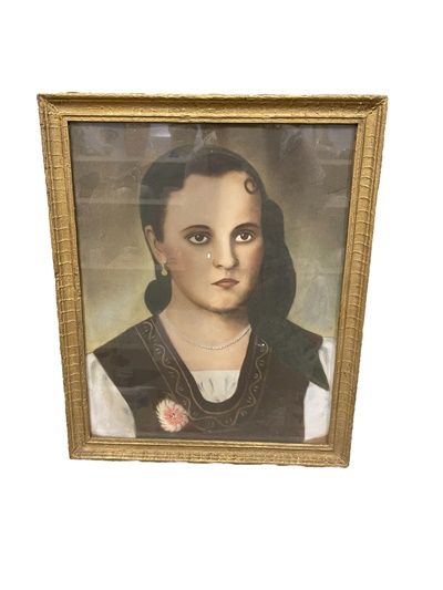 Картина темпера в рамка Картина темпера в рамка