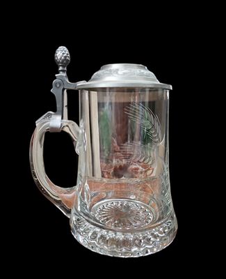 Стъклена халба с капак ,вместимост 250mL