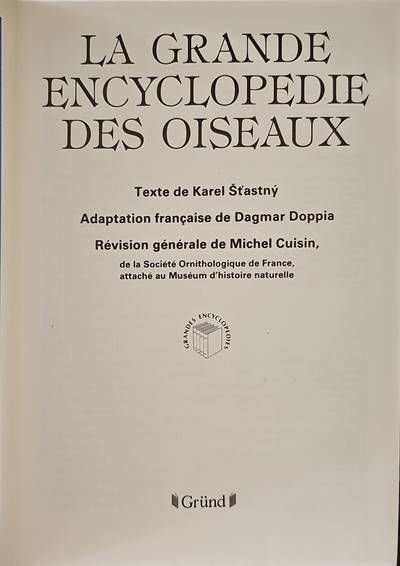 La grande ensyclopedie des oiseaux
