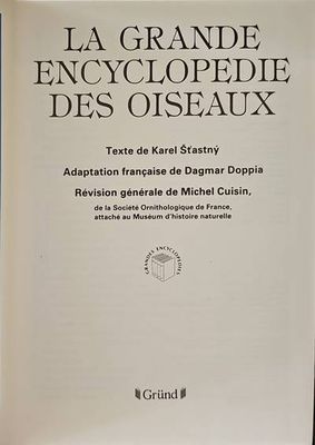 La grande ensyclopedie des oiseaux