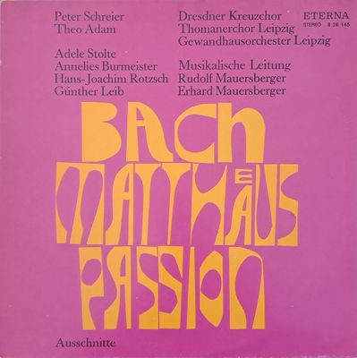 Bach: Matthaus-Passion Bach: Matthaus-Passion
