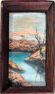 Картина масло върху фазер с рамка Картина масло върху фазер с рамка