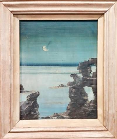 Картина масло върху фазер с рамка Картина масло върху фазер с рамка