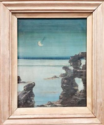 Картина масло върху фазер с рамка Картина масло върху фазер с рамка