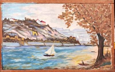 Картина масло върху платно с рамка