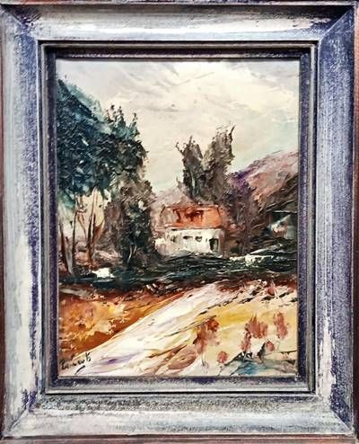 Картина масло върху платно с рамка Картина масло върху платно с рамка