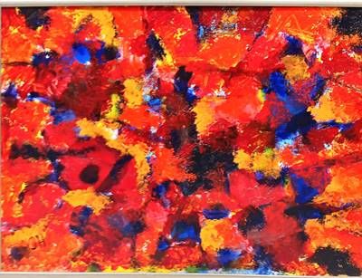 Картина масло върху фазер с рамка Картина масло върху фазер с рамка