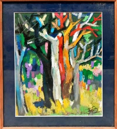 Картина пастел с рамка и стъкло Картина пастел с рамка и стъкло