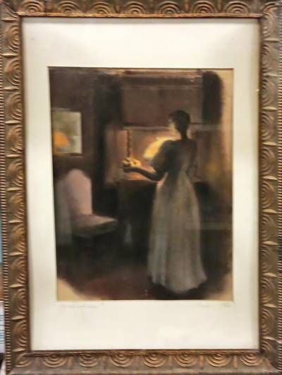 Картина пастел с рамка и стъкло Картина пастел с рамка и стъкло