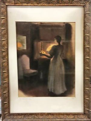 Картина пастел с рамка и стъкло Картина пастел с рамка и стъкло