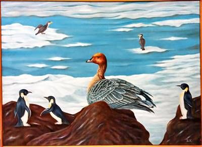 Картина масло върху платно с рамка Картина масло върху платно с рамка