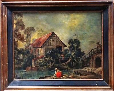 Картина масло върху платно с рамка Картина масло върху платно с рамка