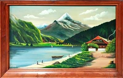 Картина масло върху платно с рамка Картина масло върху платно с рамка