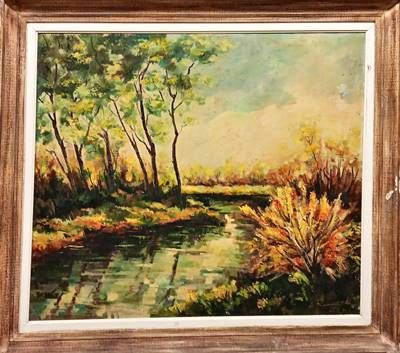 Картина масло върху платно с рамка