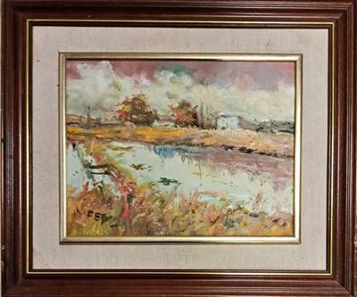 Картина масло върху платно с рамка Картина масло върху платно с рамка