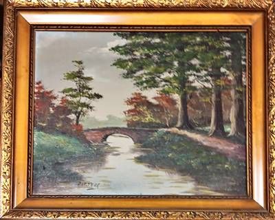 Картина масло върху платно с рамка Картина масло върху платно с рамка