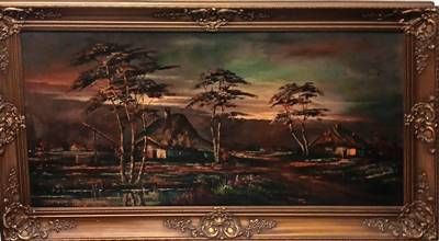 Картина масло върху платно с рамка