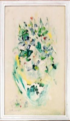 Картина масло върху фазер с рамка Картина масло върху фазер с рамка