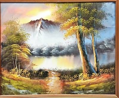 Картина масло върху платно с рамка Картина масло върху платно с рамка