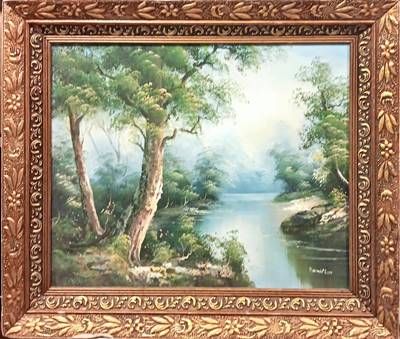 Картина масло върху платно с рамка Картина масло върху платно с рамка