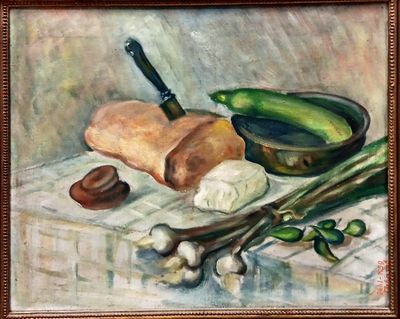 Картина масло върху платно с рамка Картина масло върху платно с рамка