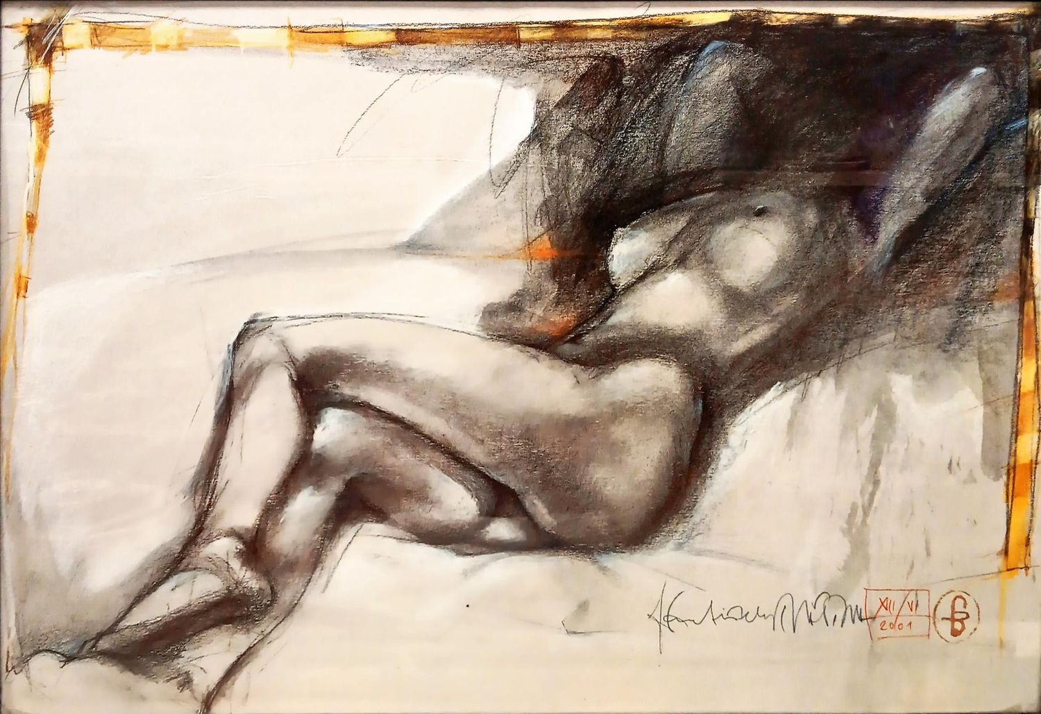 Картина пастел с рамка и стъкло