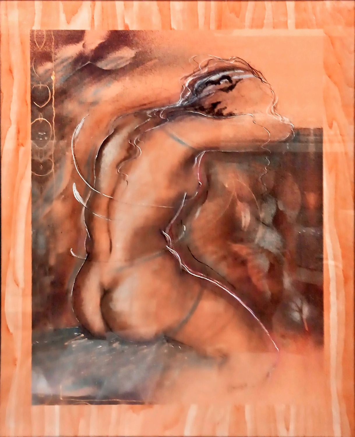 Картина пастел с рамка и стъкло Картина пастел с рамка и стъкло