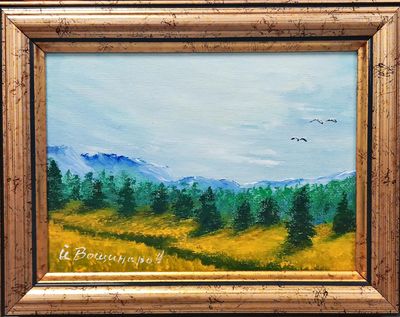 Картина масло върху платно с рамка Картина масло върху платно с рамка