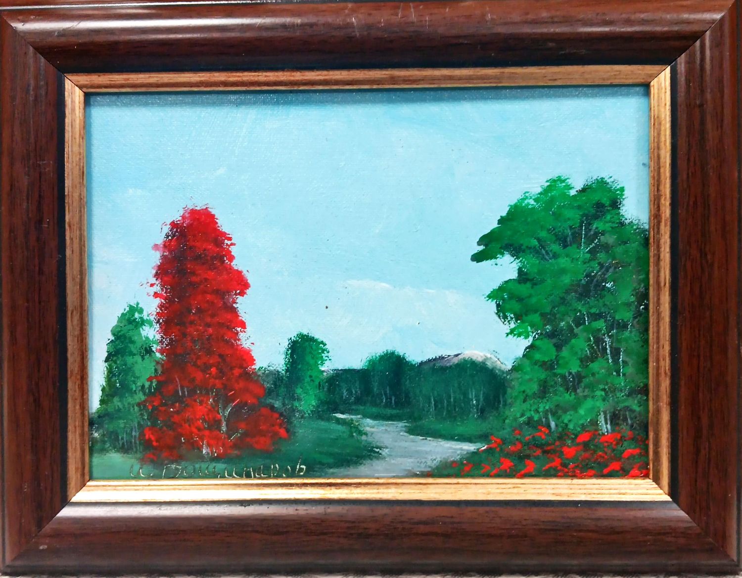 Картина масло върху платно с рамка Картина масло върху платно с рамка